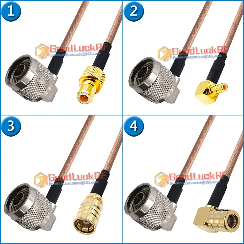 

L16 N Male Right Angle 90 Degree to SMB Male Female type L Pigtail Jumper RG316 Extend Cable 50ohm Low Loss RF Connector Adapter