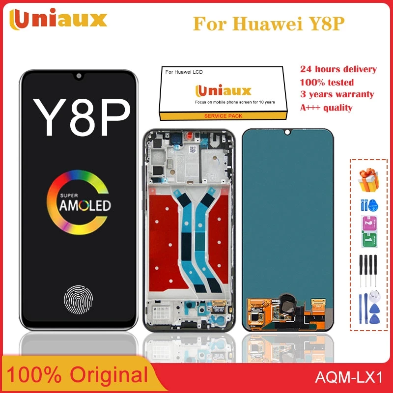 

6.3'' Original OLED For Huawei Y8P 2020 Lcd Display Touch Screen Digitizer Assembly Replacement For Huawei P Smart S LCD