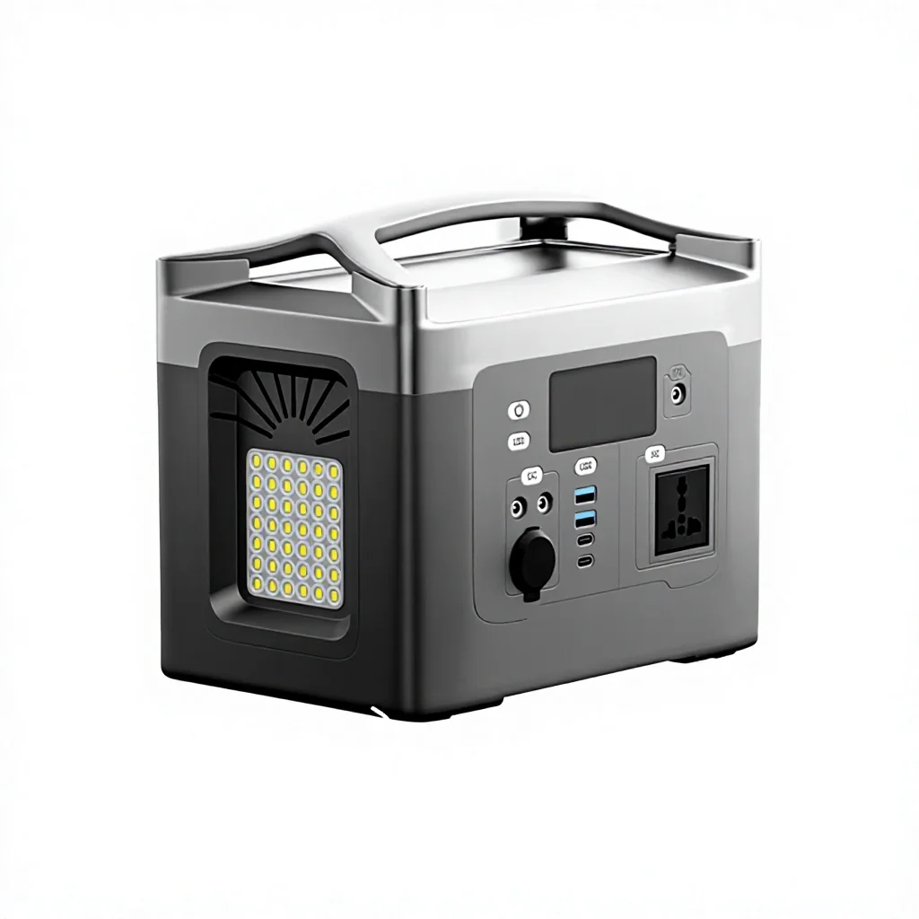 600W 512Wh Portable Power Station LiFePO4 Battery Generator with Fast Charging AC DC USB Output for Camping Outdoor Backup