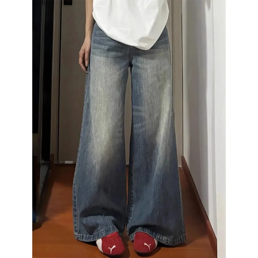 

Новые свободные мужские брюки в стиле ретро с логотипом, мужские свободные джинсы, мужские джинсовые брюки