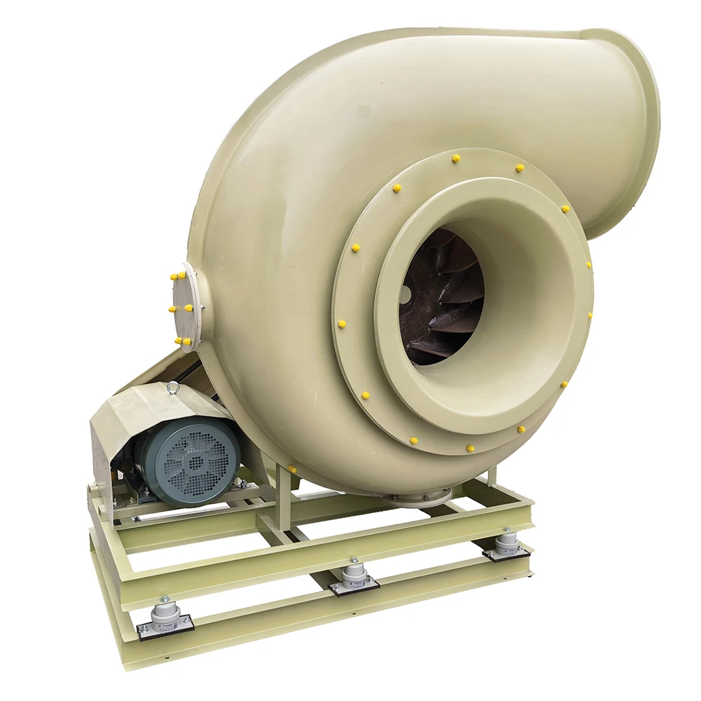 Customizable Centrifugal Blower with Fiber Reinforced Plastic Impeller Shock Absorbing Base Anti Corrosion Centrifugal Fan