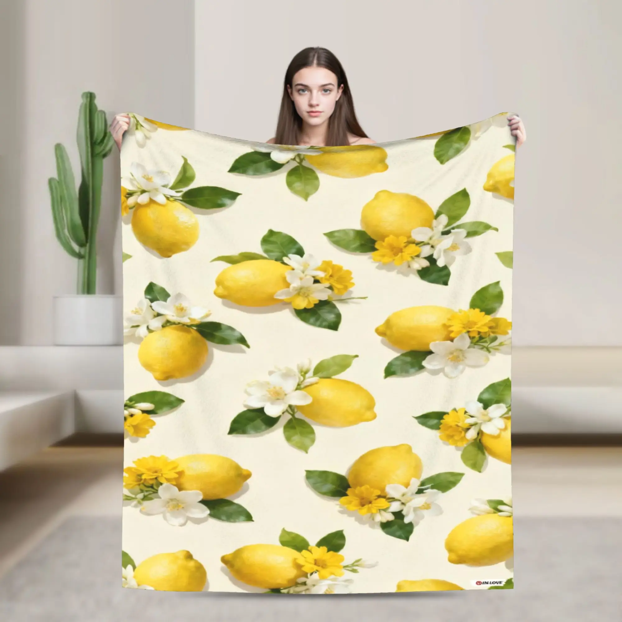 Lemon Sicily Rectangle Blankets Fleece  Comfortable Lightweight Thin Throw Blanket for Bed Bedspread
