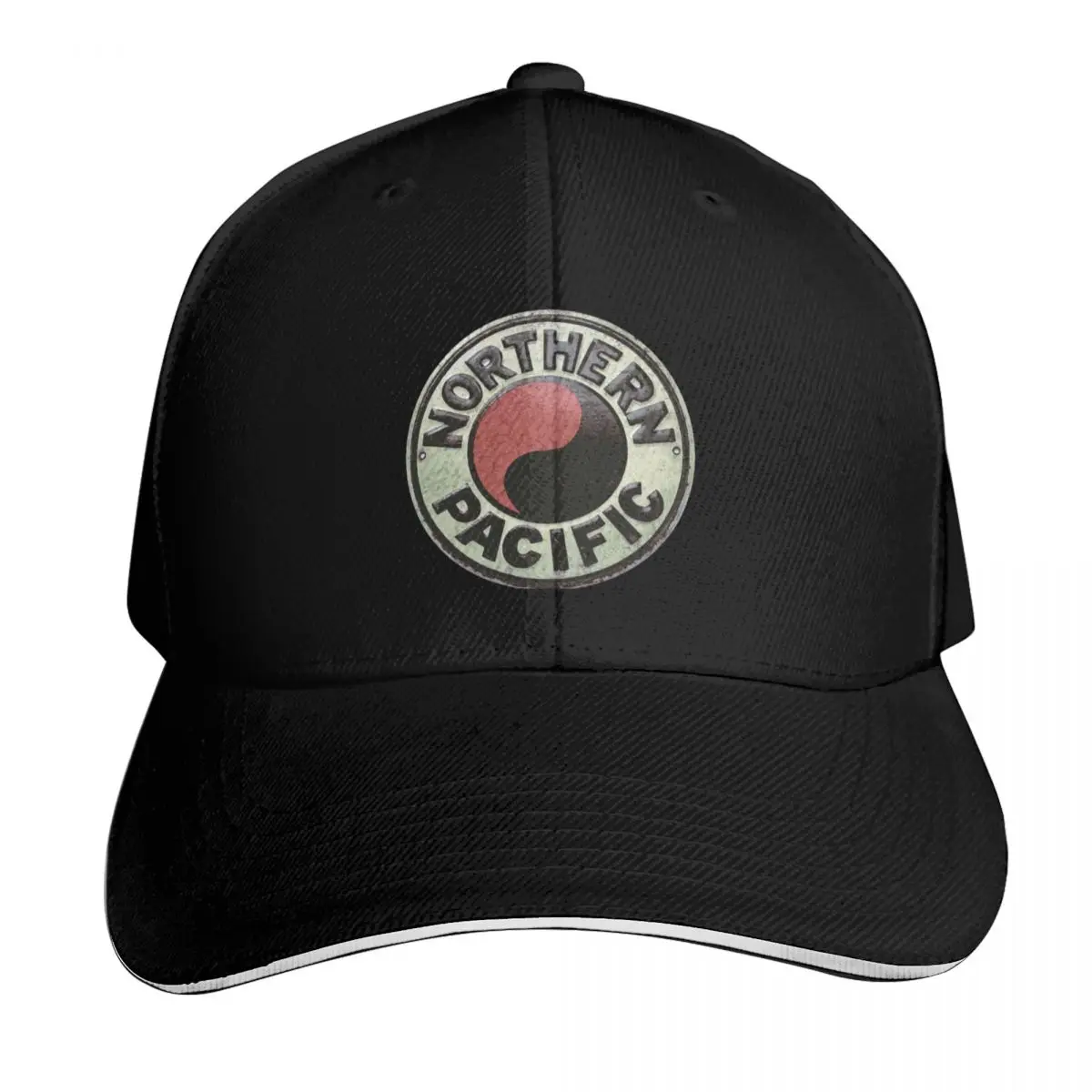 Northern Pacific Railroad Baseball Cap Six Panel Structured Crown Sun Protection UPF 50+ Breathable Mesh Back