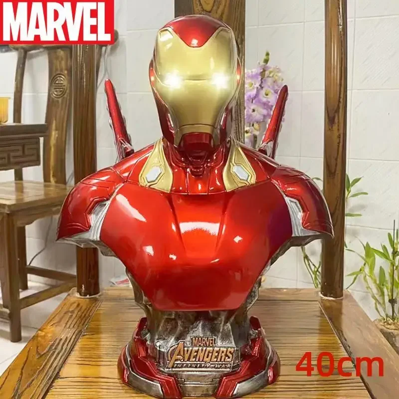 Marvel Legends Avengers Bust Action Figure Thunder Studio Spider Man Iron Spiderman Resin Statue Model Collection Toys Gifts