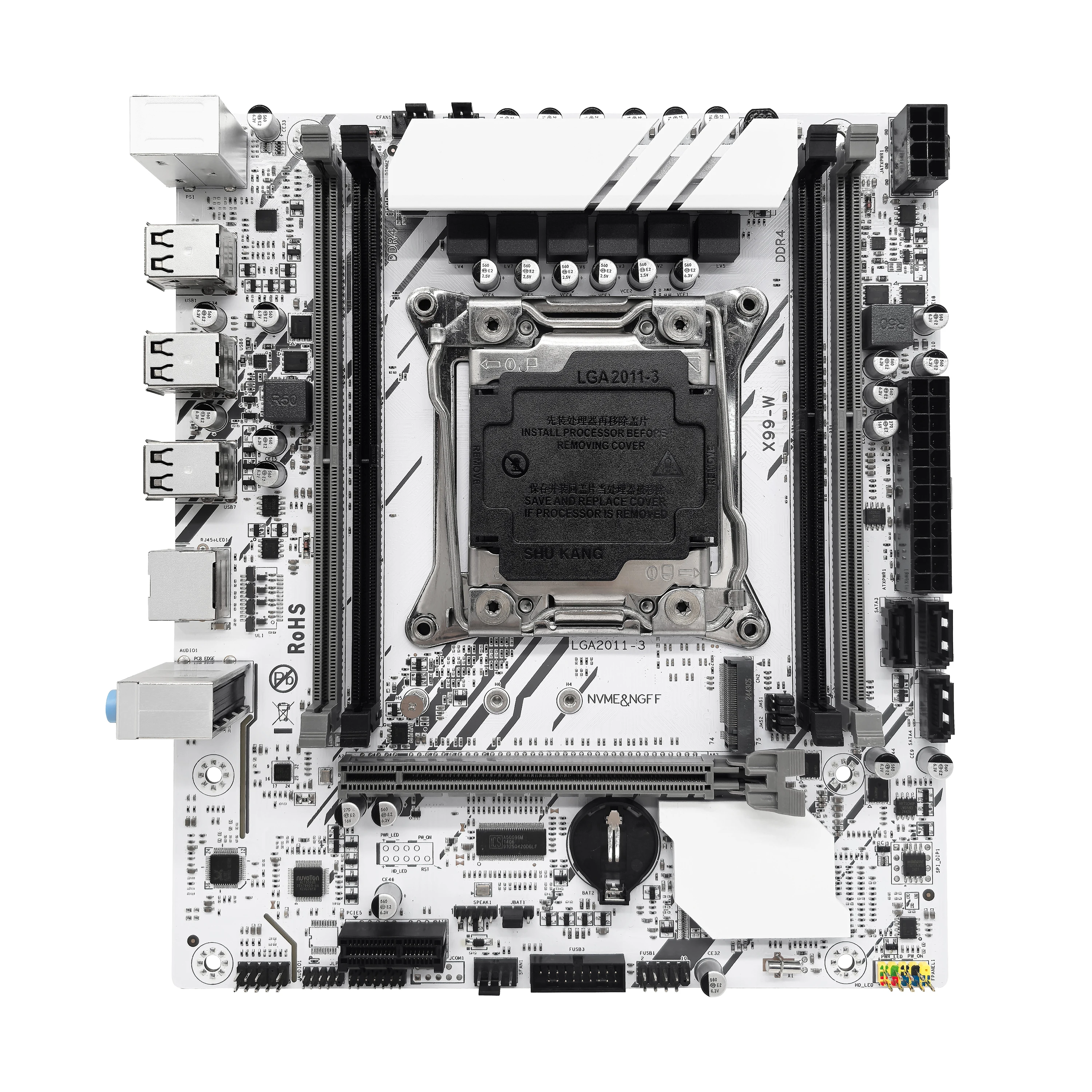 X99-W ZSUS Motherboard Set Kit With LGA2011-3 Xeon E5 2650 V4 CPUMemory NVME M.2 SATA