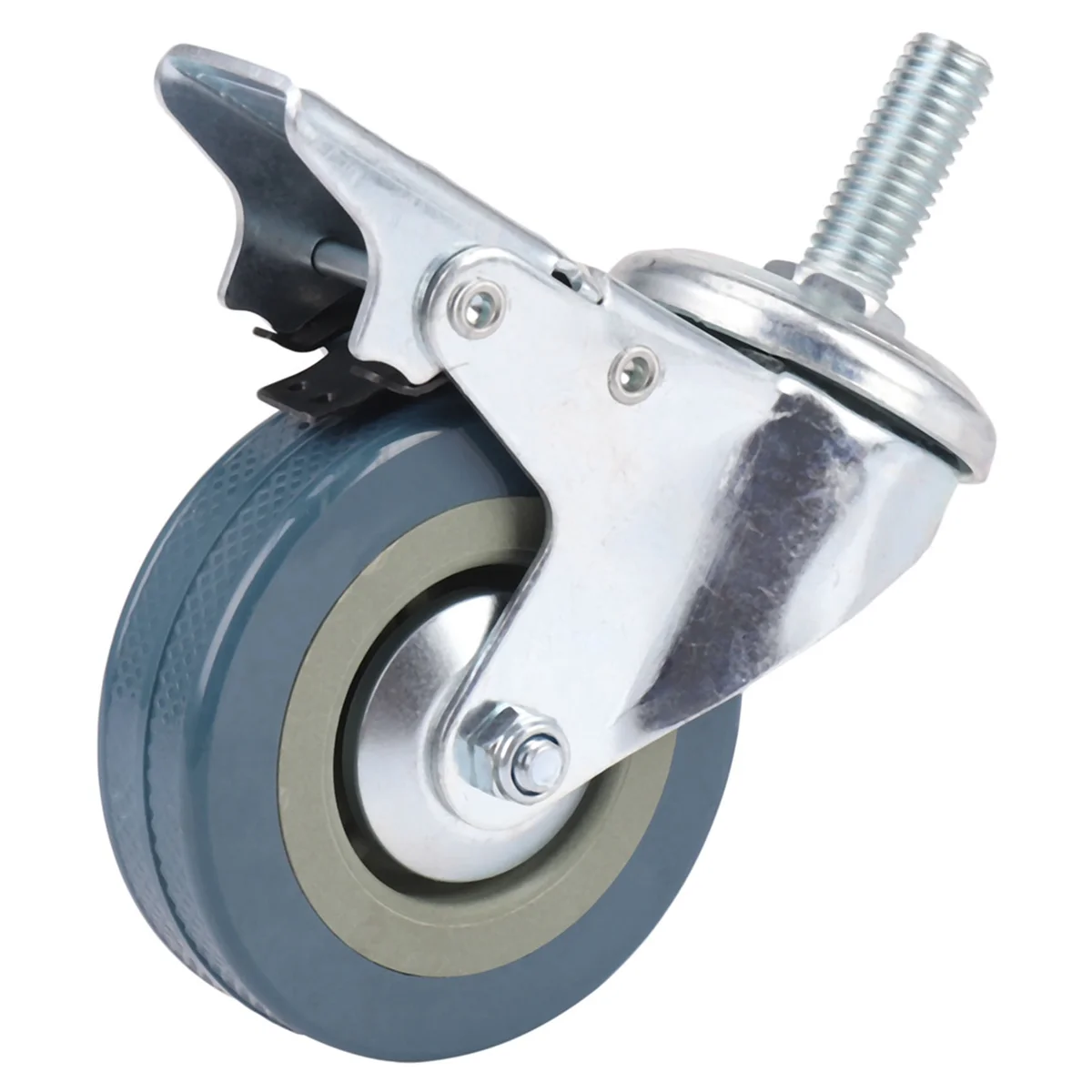 عجلة دوارة A04I شديدة التحمل مقاس 75 مم مع عجلات عربة الفرامل للأثاث، مجموعة من 4 قطع #3