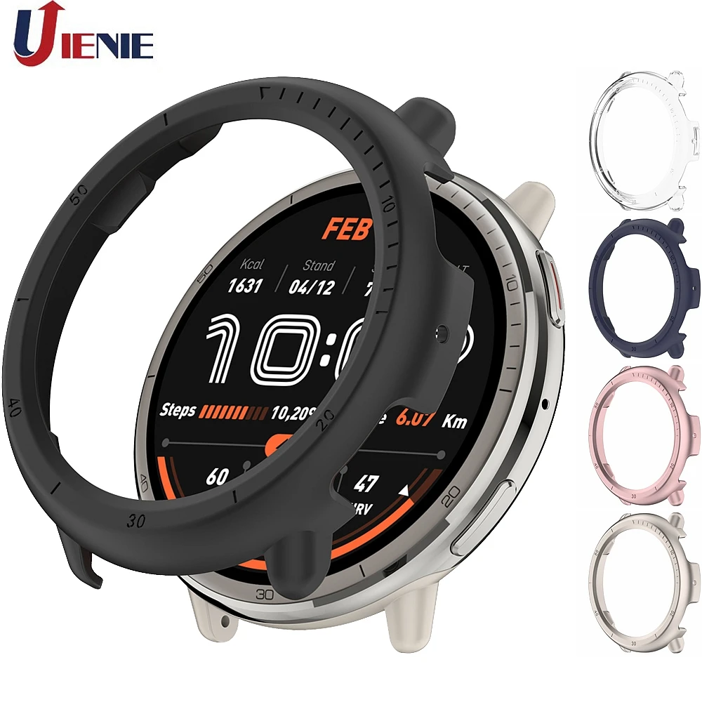 Hard PC Protective Case Cover for Amazfit Active 2（A2437) Cases Frame Hollow Shockproof Protector Shell Accessories