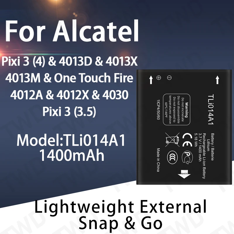 

TLi014A1 Large capacity Battery For Alcatel Pixi 3 4/4013D/4013X Batteries New High Quanlity