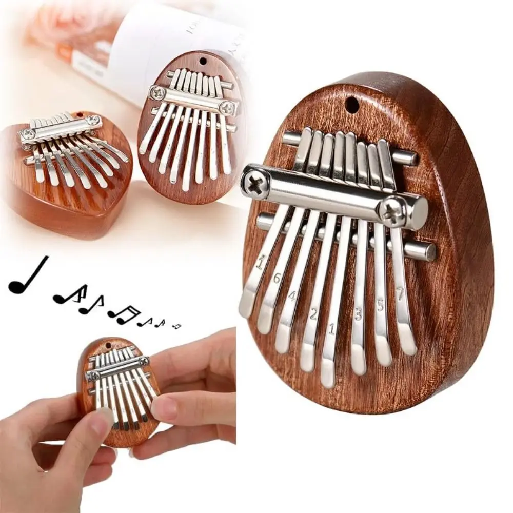 1Pc Piano Pendant 8 Key Finger Thumb Piano Marimba Musical Good Accessory Pendant Gift Kalimba for Toddler Kid Child Valentines