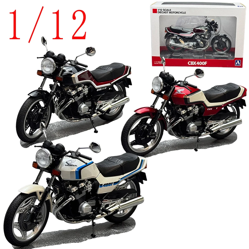 AOSHIMA Diecast 1/12 Scale CBX400F HONDA Motorcycle Model Alloy CBX400F HONDA Locomotive Model Figurine Toy for Boy Original Box
