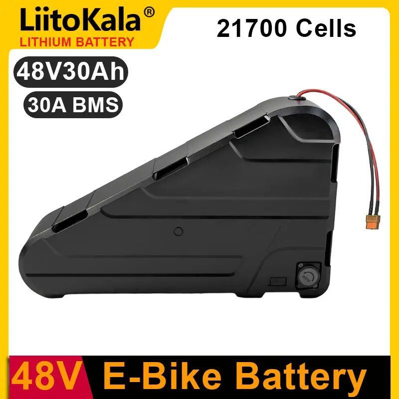 

LiitoKala 48V Ebike 21700 Rechargeable Battery 48V Triangle 30AH Huge Capacity 250W-1500W Super Powerful