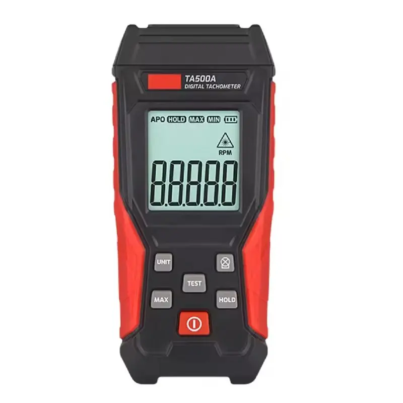 ABKP-Digital Laser Tachometer TA500 Handheld Non‑Contact Contact RPM Meter With Hold Backlit Display For Motor Speed Test