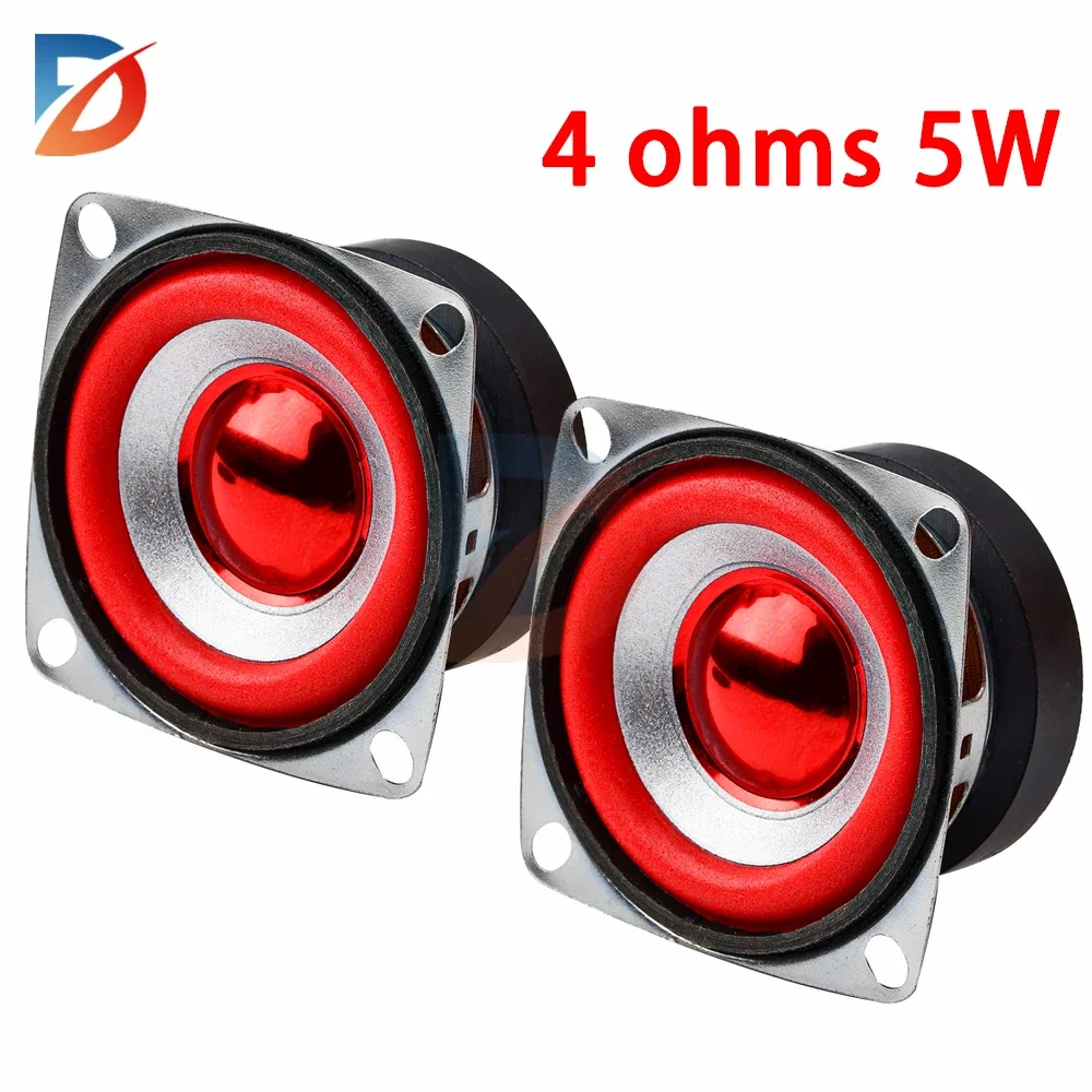1-2PCS 4 Ohm 5W 2 Inch External Magnetic Full Range Speaker 53mm Square Speaker DIY Home Theater Bluetooth Audio Radio Speaker