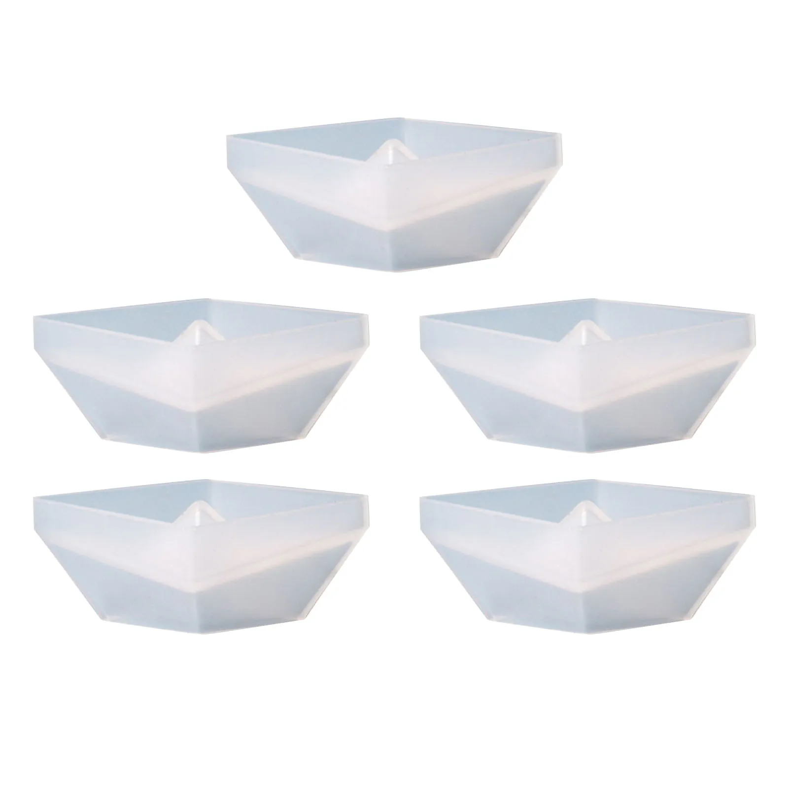 5pcs 3D Easy Clean Soap Making Non Stick Cake Decoration Candle Mold Boat Shape Reusable Soft Silicone Gift Baking Cute