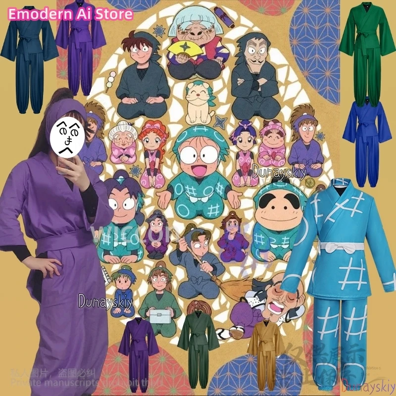 

Japanese Kawaii Blue Ninja Cosplay Cartoon Nintama Rantarou Uniform 8 Color Ninjutsu Academy Halloween Christmas Cos Customized