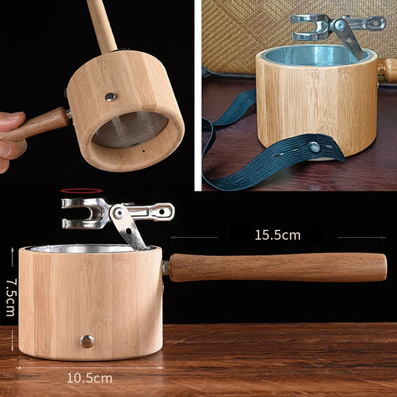 Bamboo Hand-held Suspension Moxibustion Box, Solid Wood Suspension Moxibustion Frame, Household Moxibustion Appliance