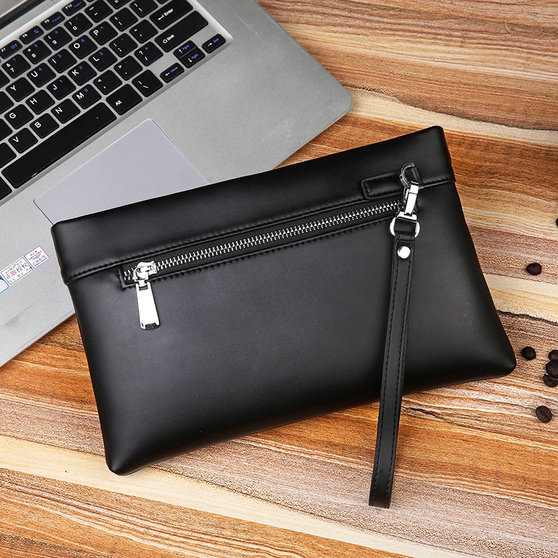 Clutch Bag Soft Pu Leather Male Waist Pack Bag Elegant Leisure Stylish Hand Bag Men Pouch Fashion Business Style Men's Handbag