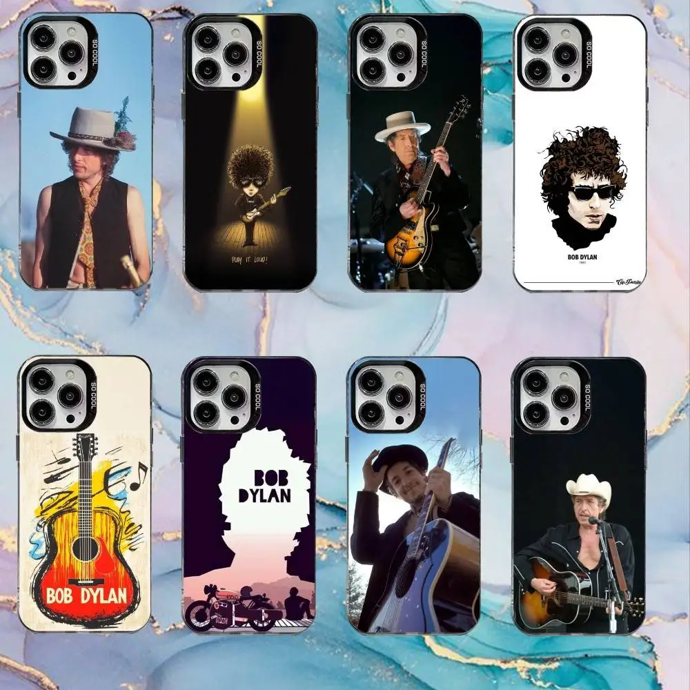 

Singer B-Bob Dylan Phone Case For iPhone17,16,15,14,13,12,11 Plus,Pro Max Black Candy Matte Shockproof Cover