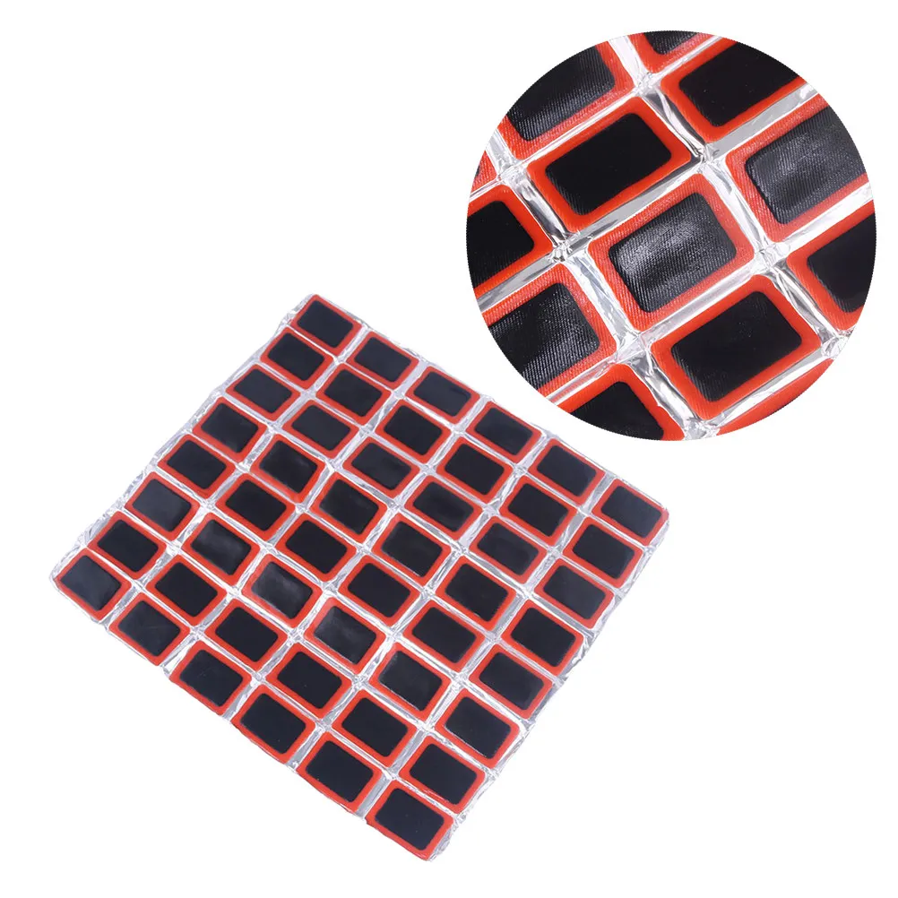 

48Pcs Bicycle Tire Patch Rubber Repair Pieces Lightweight Emergency Road Use Tyre Repair Tool Puncture Kit Inner Tube Fix
