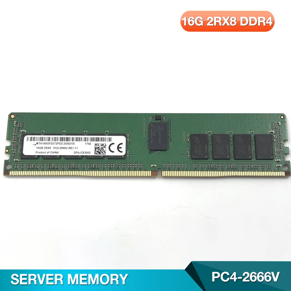 

1PCS 16G 2RX8 PC4-2666V DDR4 For Micron Server Memory ECC RDIMM