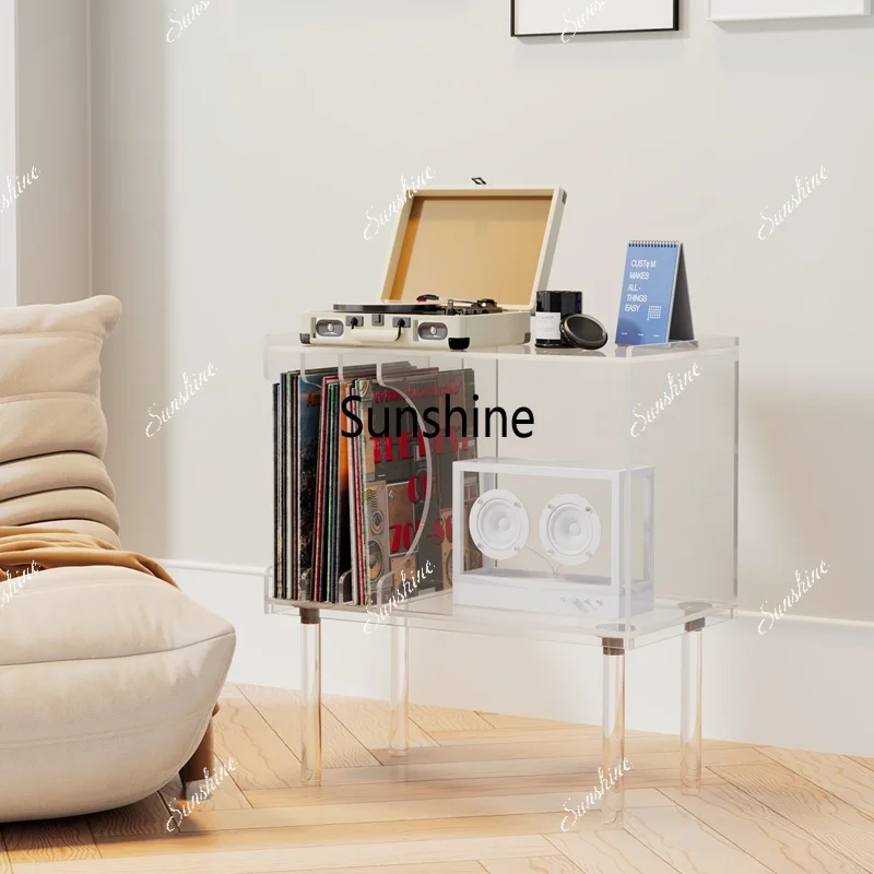 YLH  acrylic vinyl record storage rack phonograph rack record player collection storage cabinet