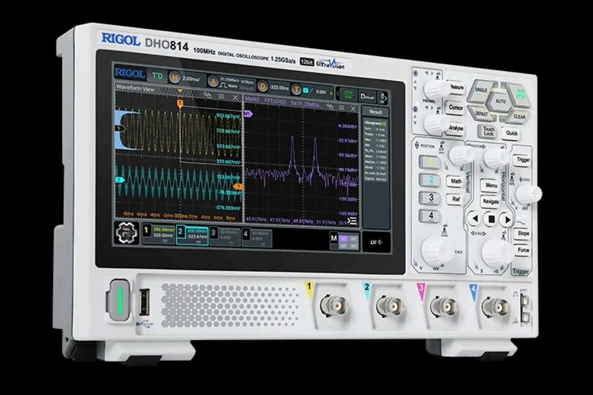 Original New RIGOL DHO812 2-Channel 100MHz Digital Oscilloscope 12 Bit 1.25GSa/Sec 25MPts Depth