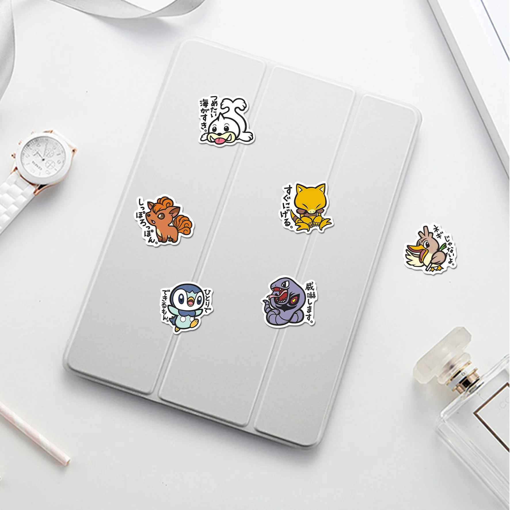 10/56 Stück Japanische Pokémon Graffiti-Aufkleber Exquisite Modische DIY-Spielzeuge für Flaschen, Scrapbooks, Reisetaschen Ästhetische Dekorationen