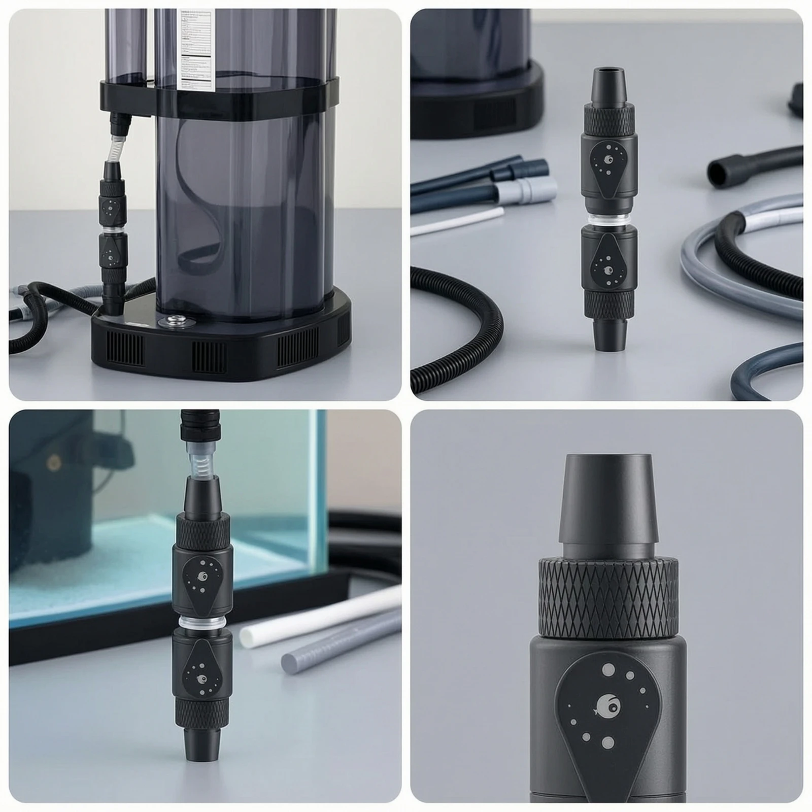 Quick-Connect Ball Valve Textured Grip Inline Ball Valve Quick Connect Fitting Leak-Seal-Tight for Water Circulation Regulation
