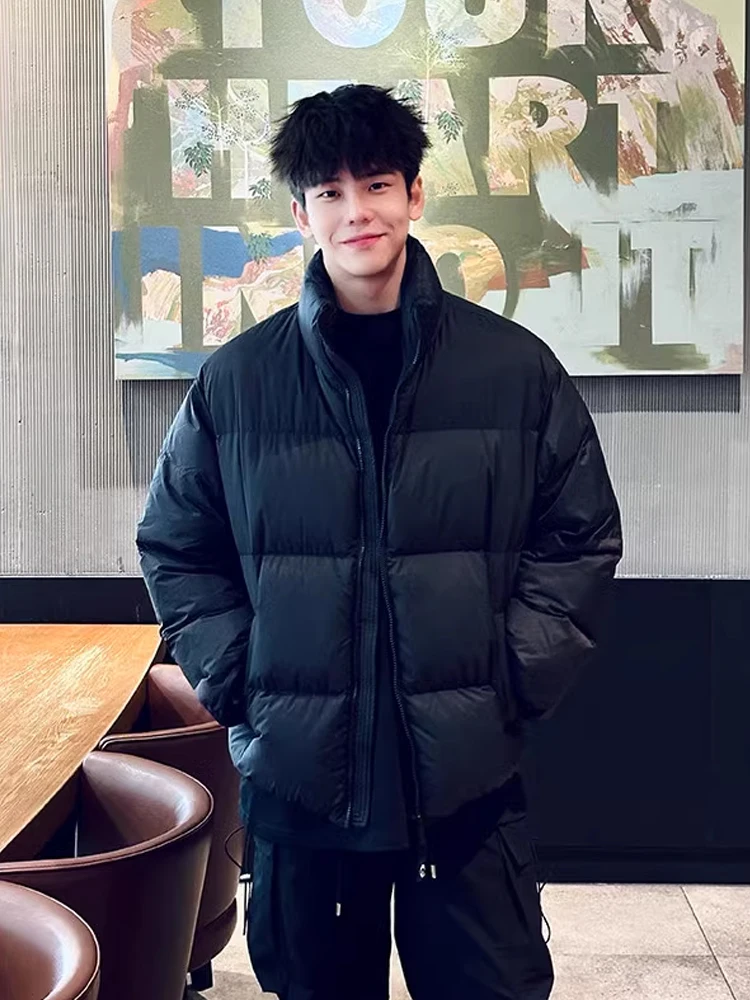 

Мужская зимняя куртка из утепленного хлопка с воротником-стойкой, теплая, ветрозащитная, в американском стиле, модный бренд