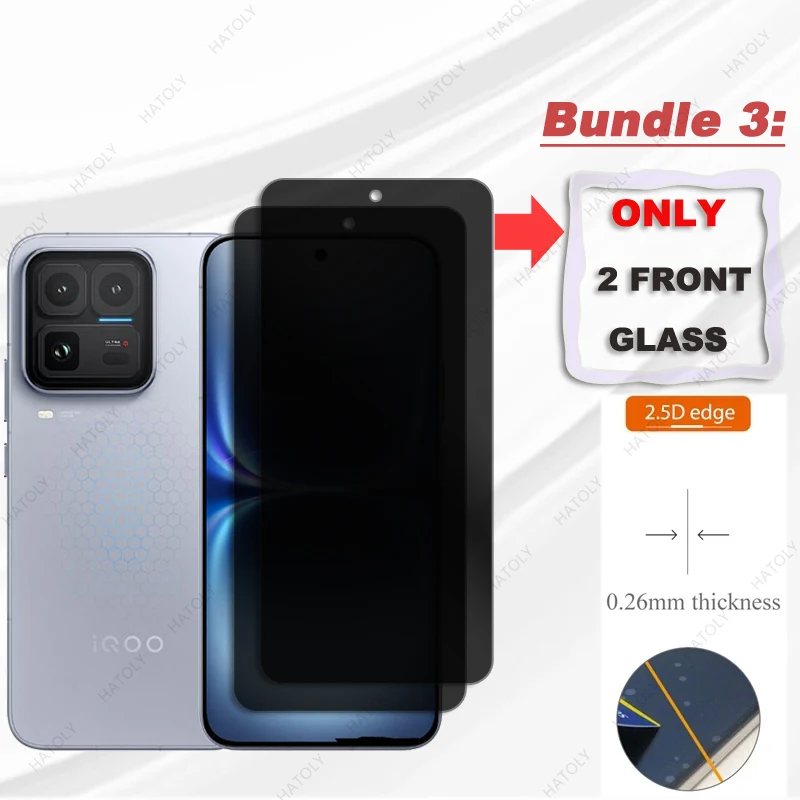 

Privacy Screen Protector For vivo iQOO 15 Ultra Glass Anti-spy Glass For iQOO 15 Ultra 5G Anti Glare Glass Camera Lens Protector
