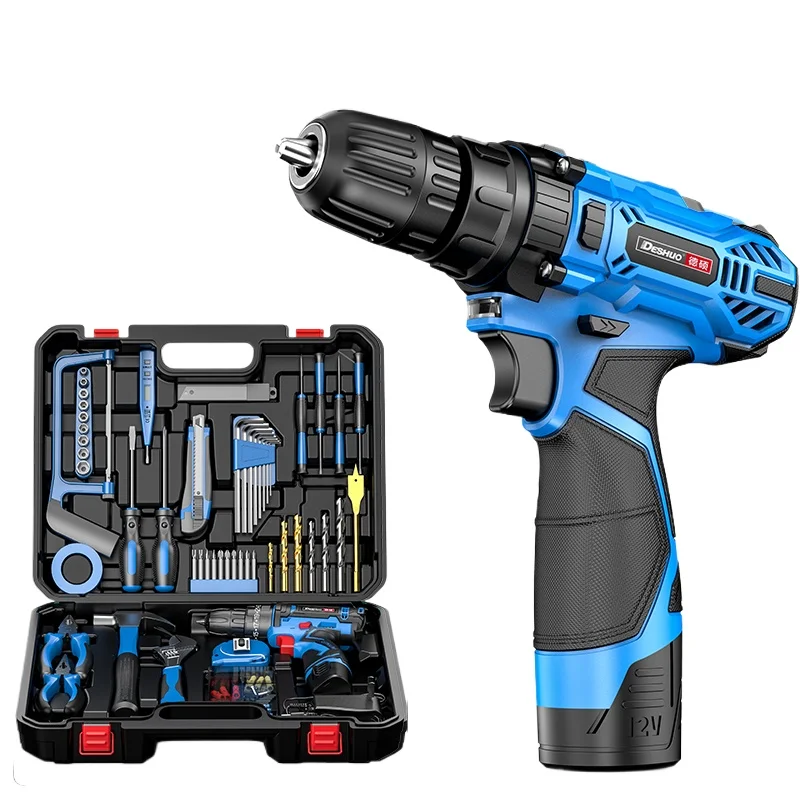 

Набор бытовых инструментов Литиевая батарея Ручная дрель Аппаратный ящик для инструментов Электрический винт Многофункциональное хранилище и обслуживание