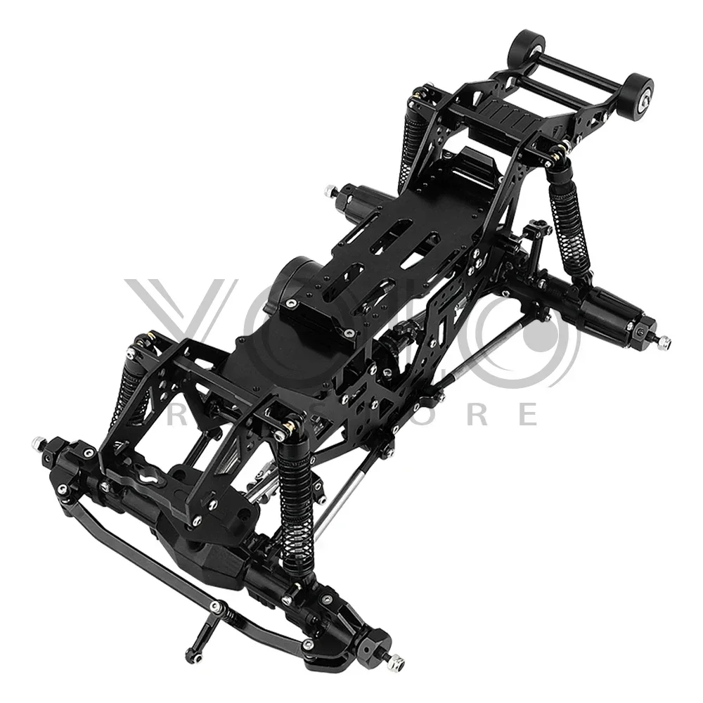 1:18 Metal Upgrade Chassis Frame with Axles Gearbox For RC 1/18 LOSI Mini LMT 1/18 Brushed Monster Truck Aluminum Alloy Part