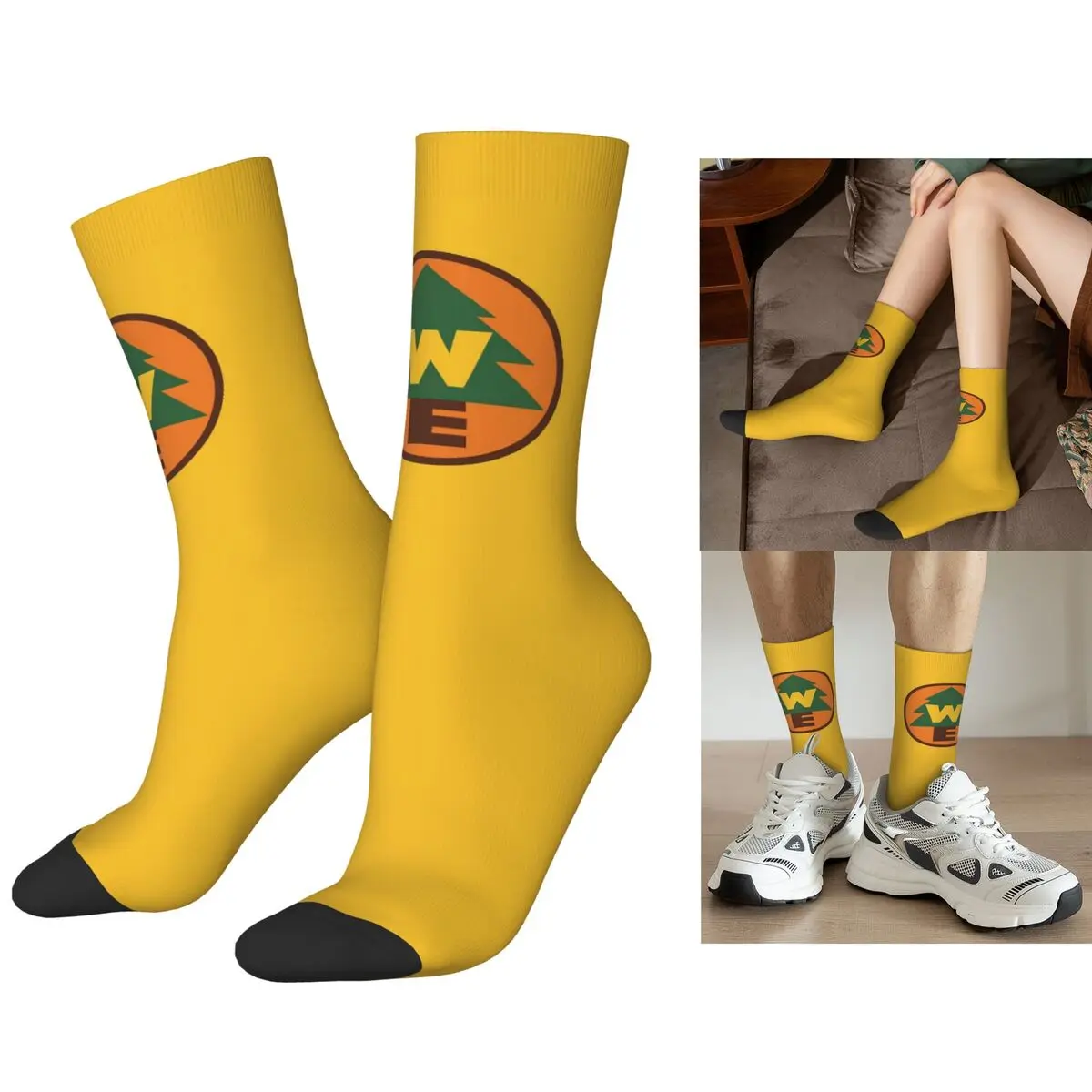 

Wilderness Explorer Logo Socks Harajuku Super Soft Stockings All Season Long Socks for Man's Woman's Birthday Present