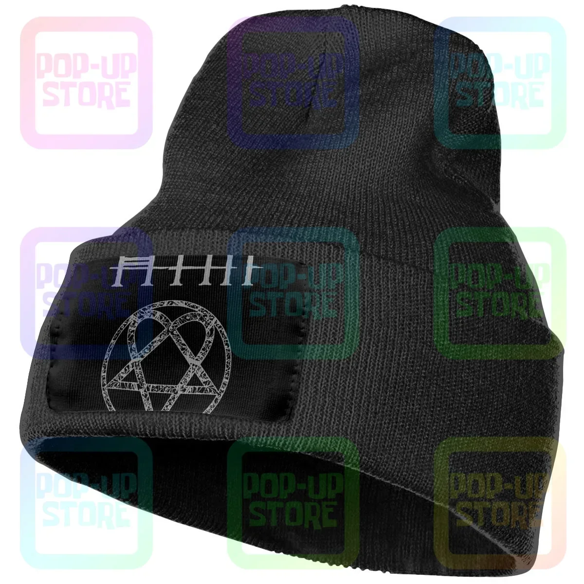 Him Ornate Heartagram 01 Knitted Beanie Hat Beanies Cap Top Novelty Best Seller
