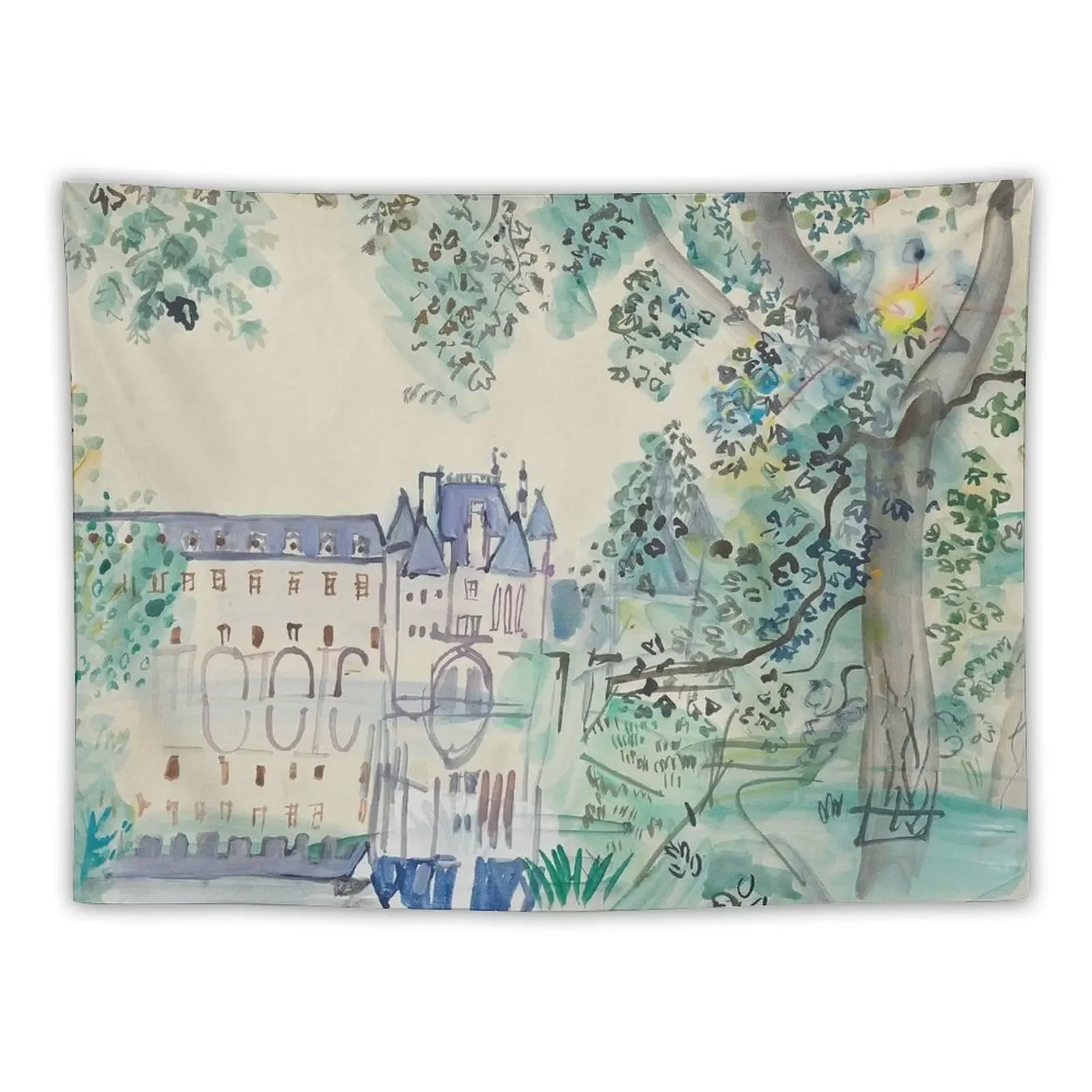 Raoul Dufy Chateau de Chenonceau Tapestry Decor Home Home Decor Accessories Wallpaper Bedroom Tapestry