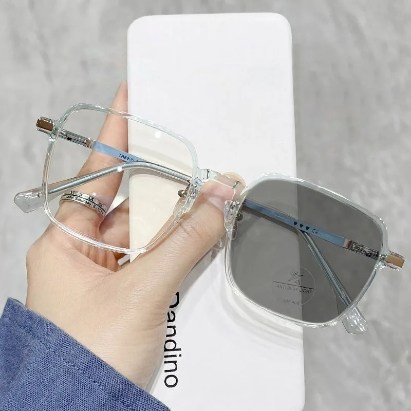 3-in-1 photochrome Lesebrille, progressive multifokale, abgestufte Brille +1,0 bis +4,0, für Damen und Herren, Anti-UV-Farbtöne – Detail 3