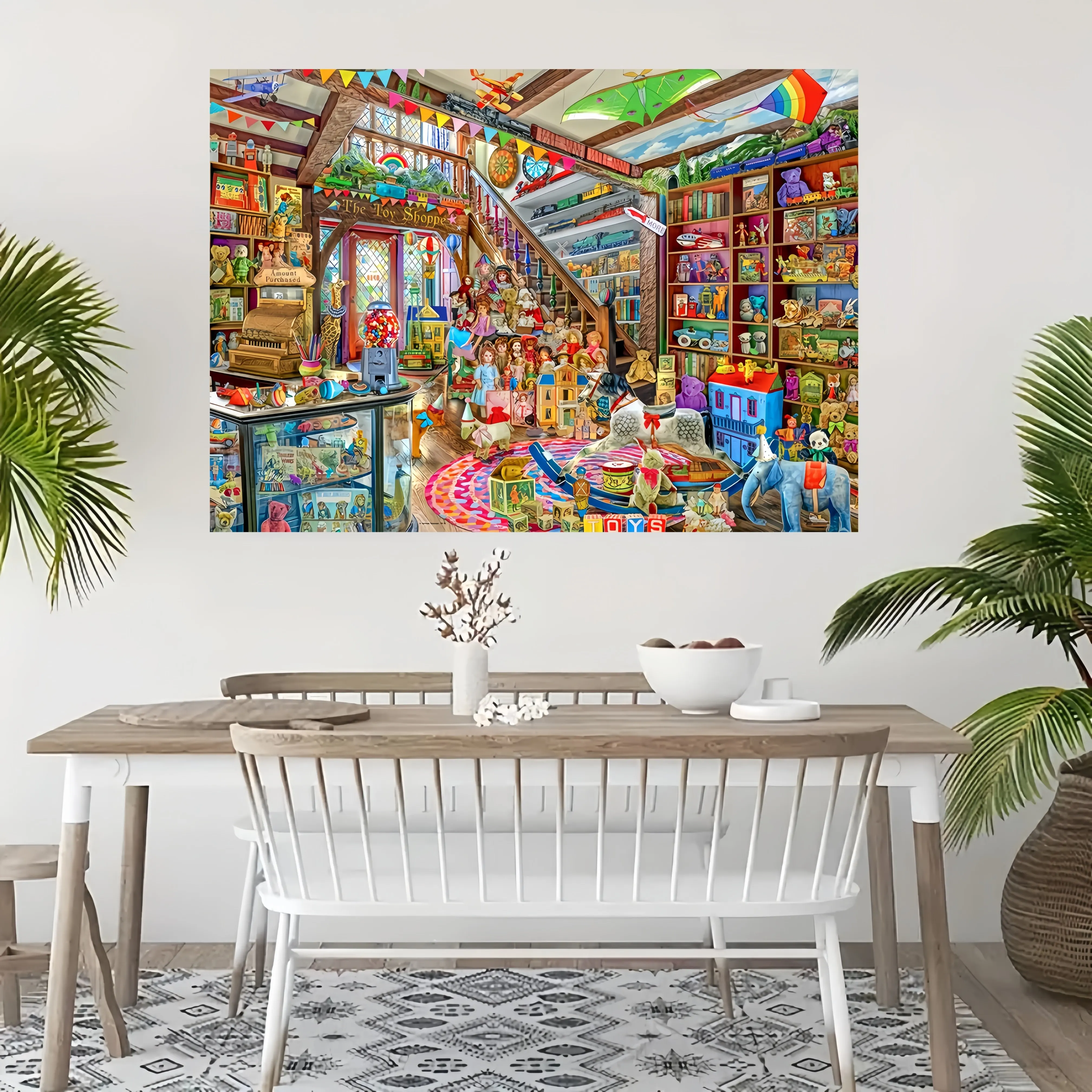 Toy Store Theme 1000pcs Jigsaw Puzzle for Adults, High-Quality Paper Material, Vivid Colors, Finished Size 50.04x69.85 cm