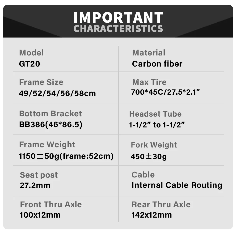 Nuovo telaio in ghiaia di carbonio 700C telaio per bici BB386 telaio in ghiaia disco telaio per bicicletta in ghiaia forcella in ghiaia telaio per