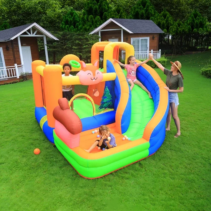 

Inflatable castle indoor small household baby children trampoline slide family version naughty castle