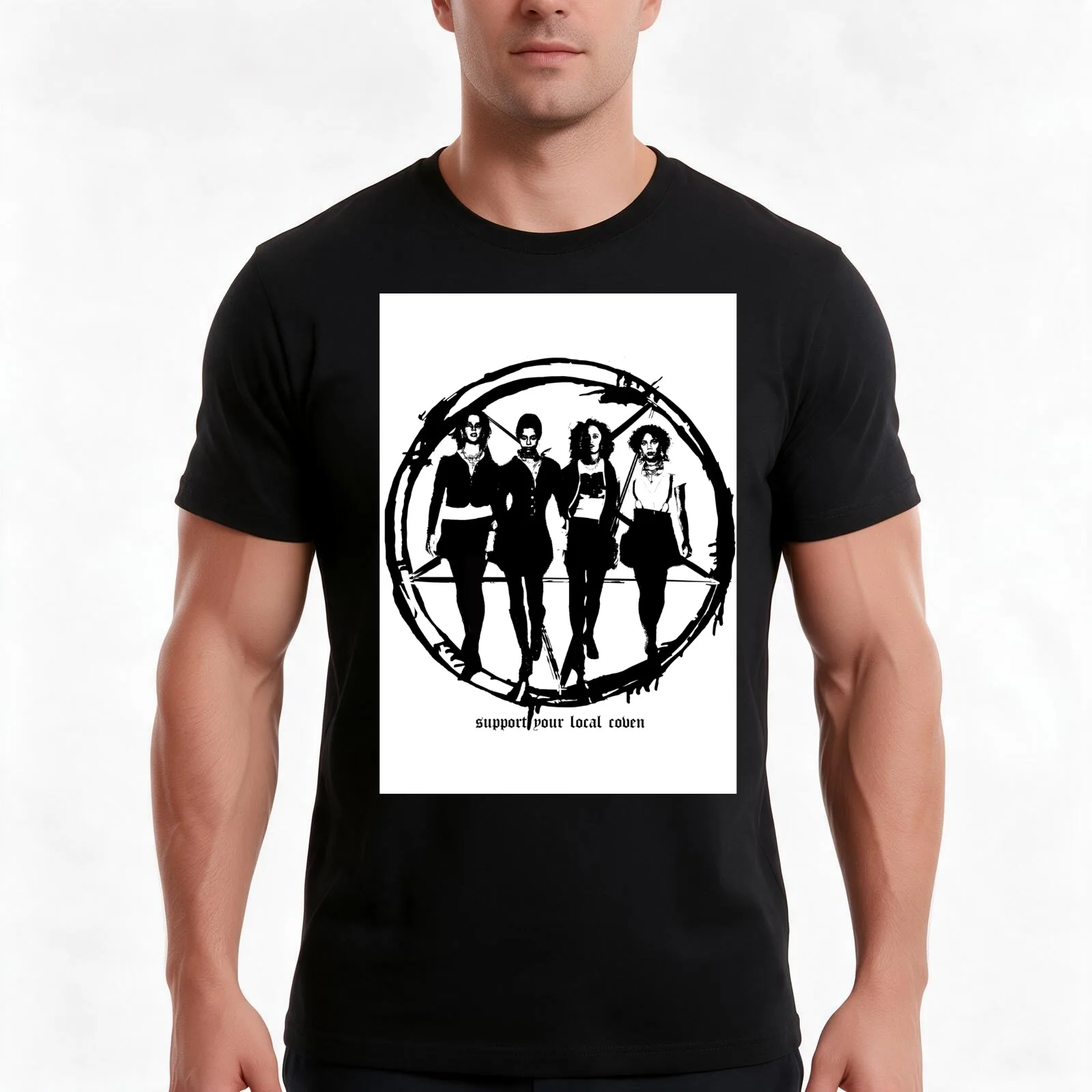 the craft movie T-Shirt, Summer Casual Cotton Tee, Oversized Streetwear Tops, Vintage Graphic Print, Loose Fit Short Sleeve