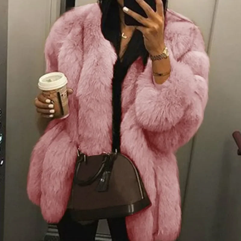 Imagem -02 - Outono Jaquetas de Pele do Falso para Mulheres Manga Longa Puff Mulher Cabolsa Sólido Curto Calor Outerwear Cláusula Senhoras Elegante Streetwear