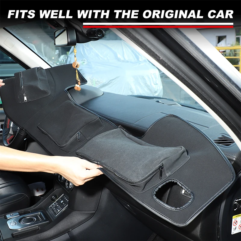 For Land Rover Discovery 4 LR4 2010-2016 Car Center Dashboard Cover Organiser Pad With Storage Bag Car Accessories