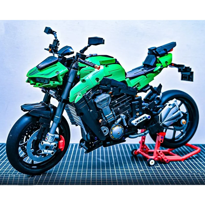 New 2089pcs MOC Idea Technical Z1000 Motorcycle Locomotive Building Blocks Model Assembling Children's Toys Birthday Gift Set