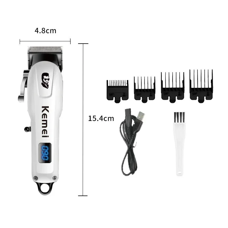 Kemei Mini potente cortadora de pelo inalámbrica eléctrica profesional peluquero cortadora de pelo barba máquina de corte de pelo recargable