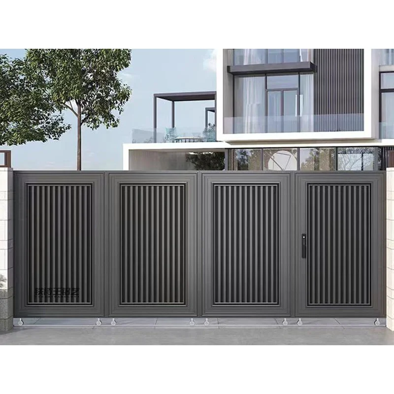 custom.Latest Main Gate Designs Entrance Automatic Aluminum Fences Door Modern House Sliding Gate