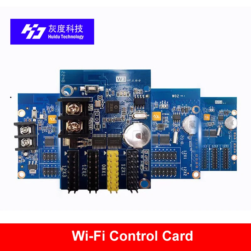 Huidu W3 HD-W3 single-dual color WiFi led control card module Controller P2.5 P3 P4 P5 P6 P7.62 P8 P10 LED panel  HD-W03