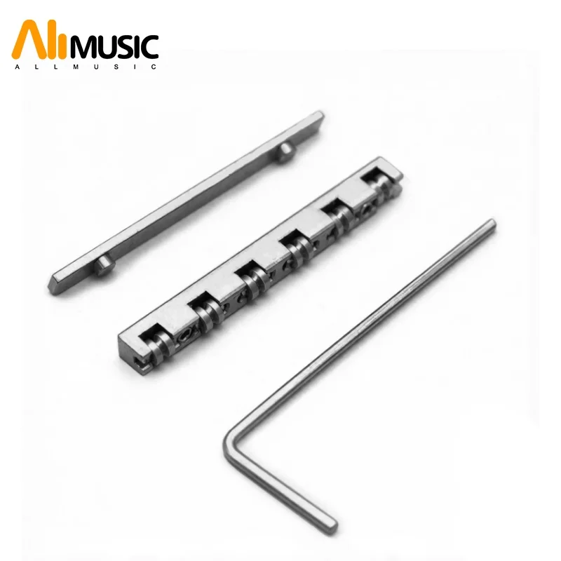 Titanium Roller Nut for Eelectric Guitar Precision CNC machined Nut 42MM Nut with Height Adjustable Baseplate Natural Colour