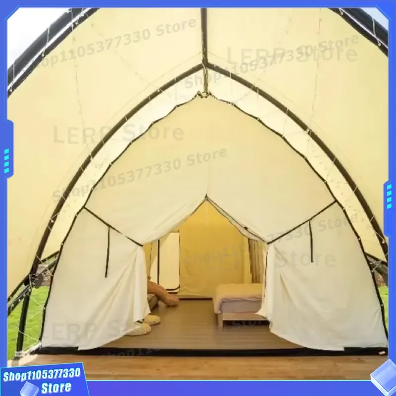 2024 New Design Double-Layer Sailboat Shape Glamping Tents All Seasons Waterproof UV 50+ for Outdoor Exhibitions