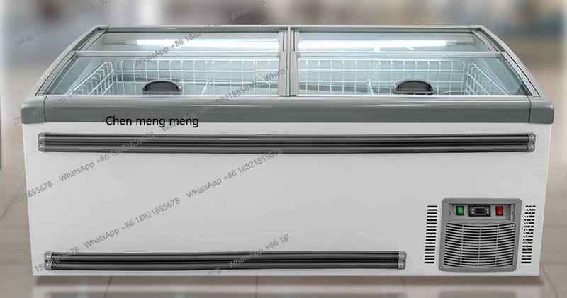 

Замороженный, витрина, морозильная камера большой емкости для коммерческого мороженого, горизонтальный комбинированный островной шкаф для свежего мяса