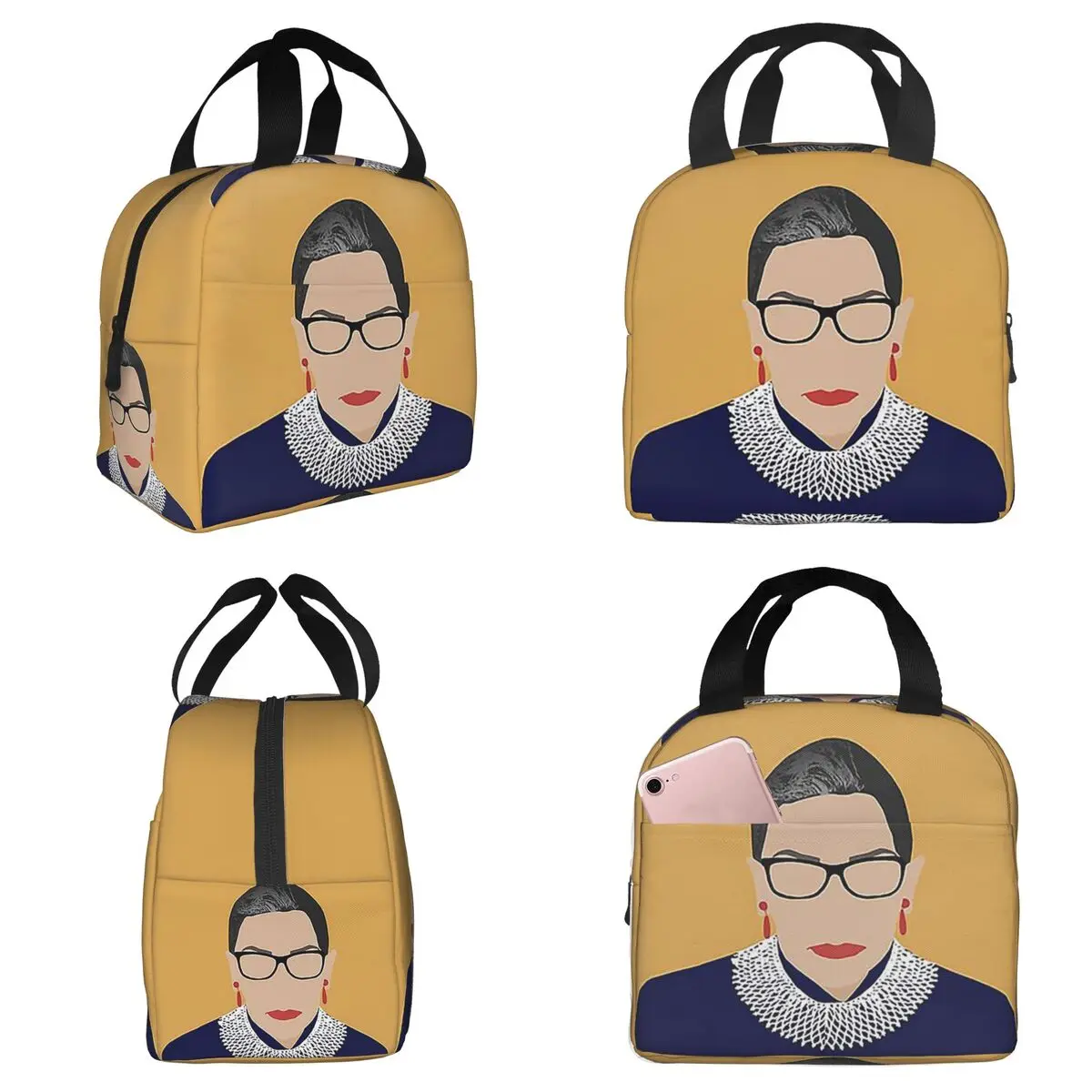 

Термосумка для обедов Ruth Bader Ginsburg для детей, школьная термосумка-холодильник, портативный контейнер для еды